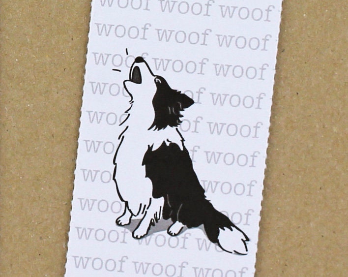 Border Collie Card with Bookmark
