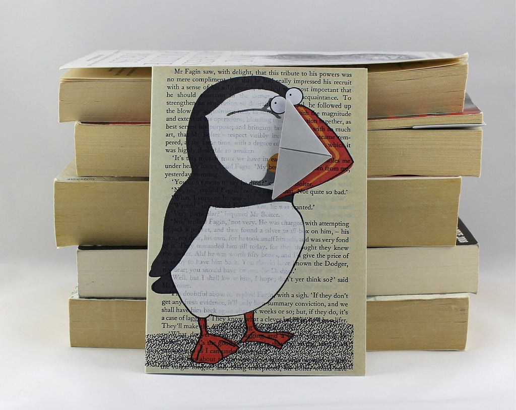 Puffin Card with Origami Bookmark