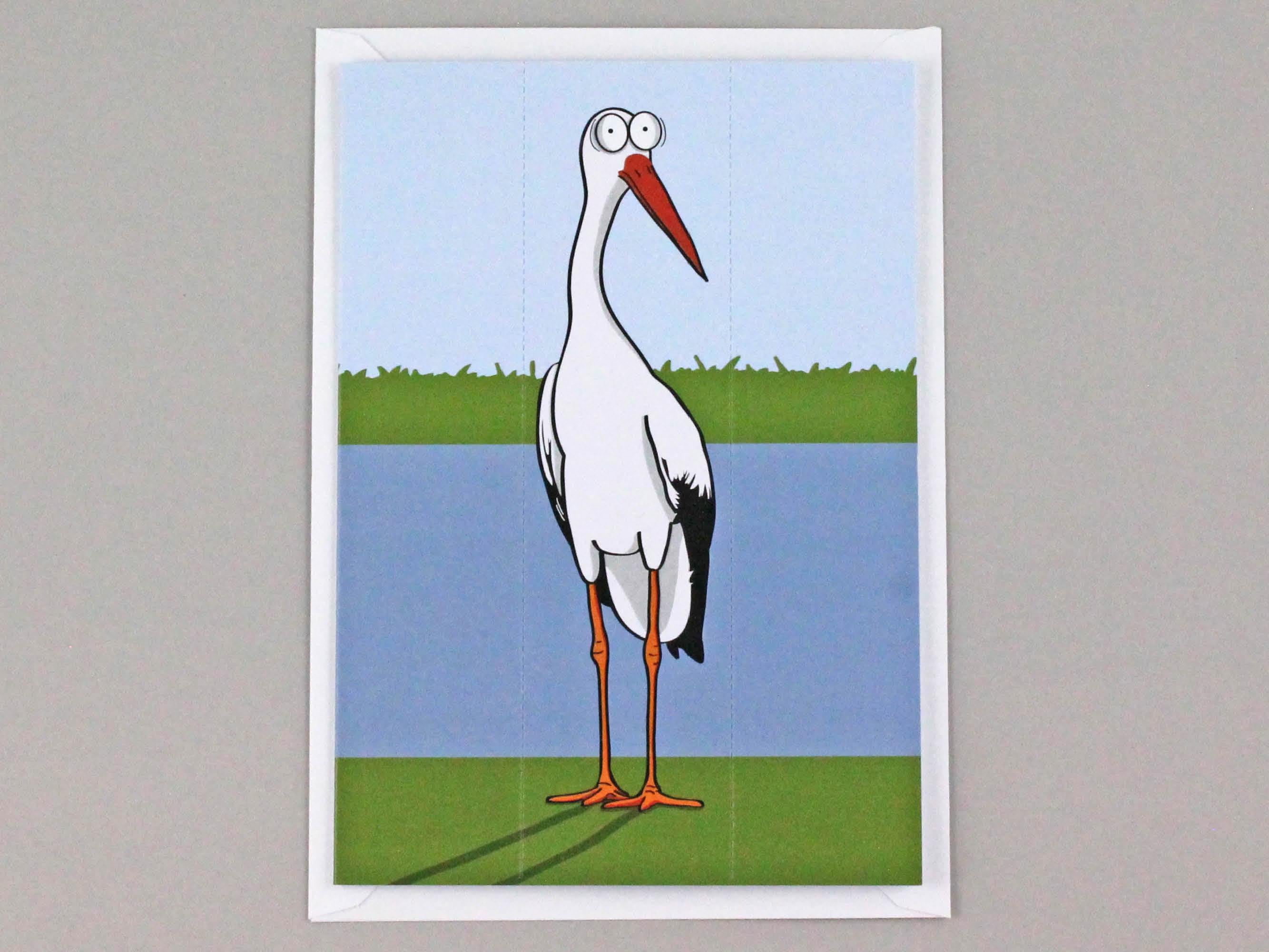 Stork Card with Bookmark