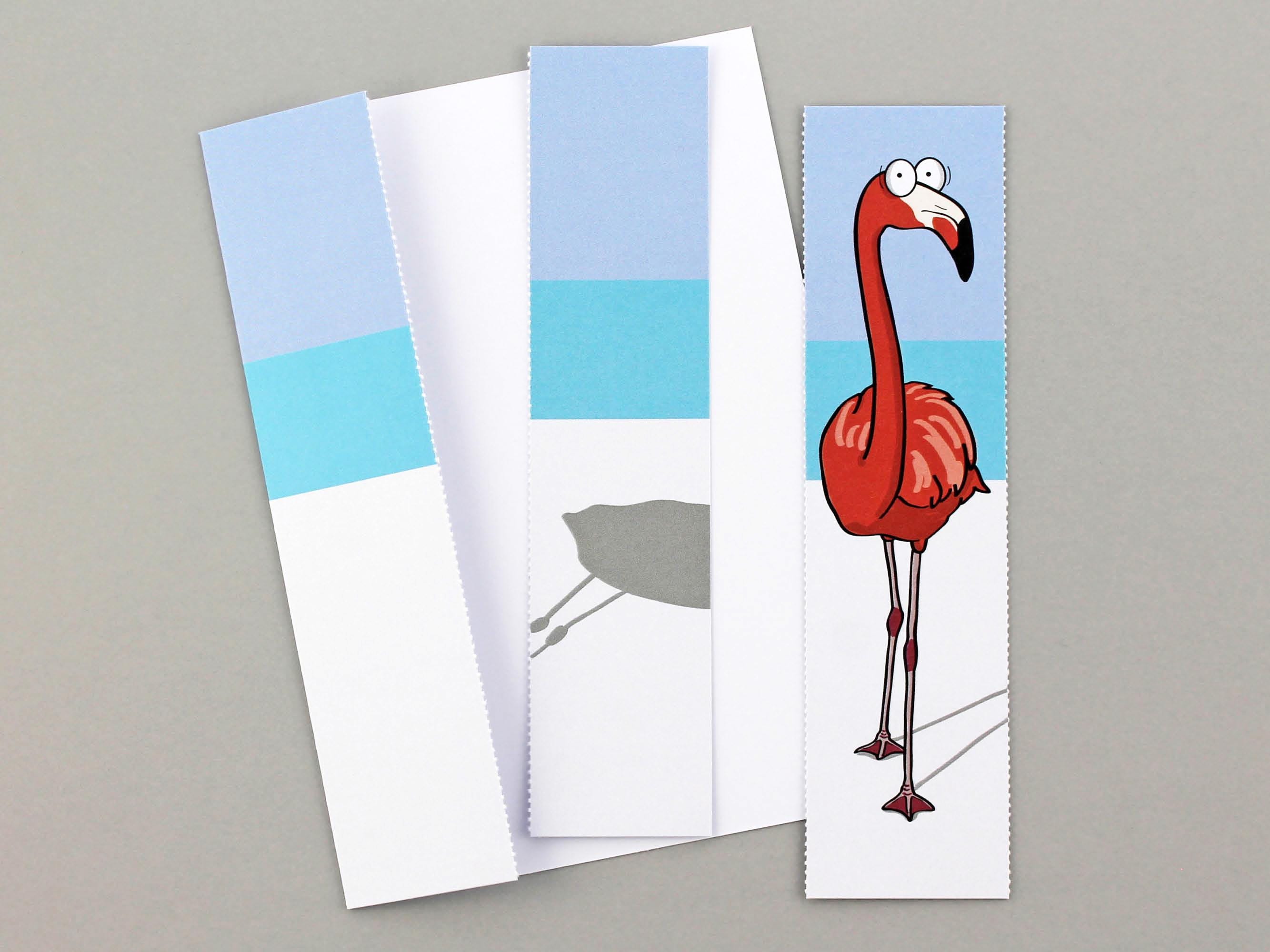 Flamingo Card with Bookmark