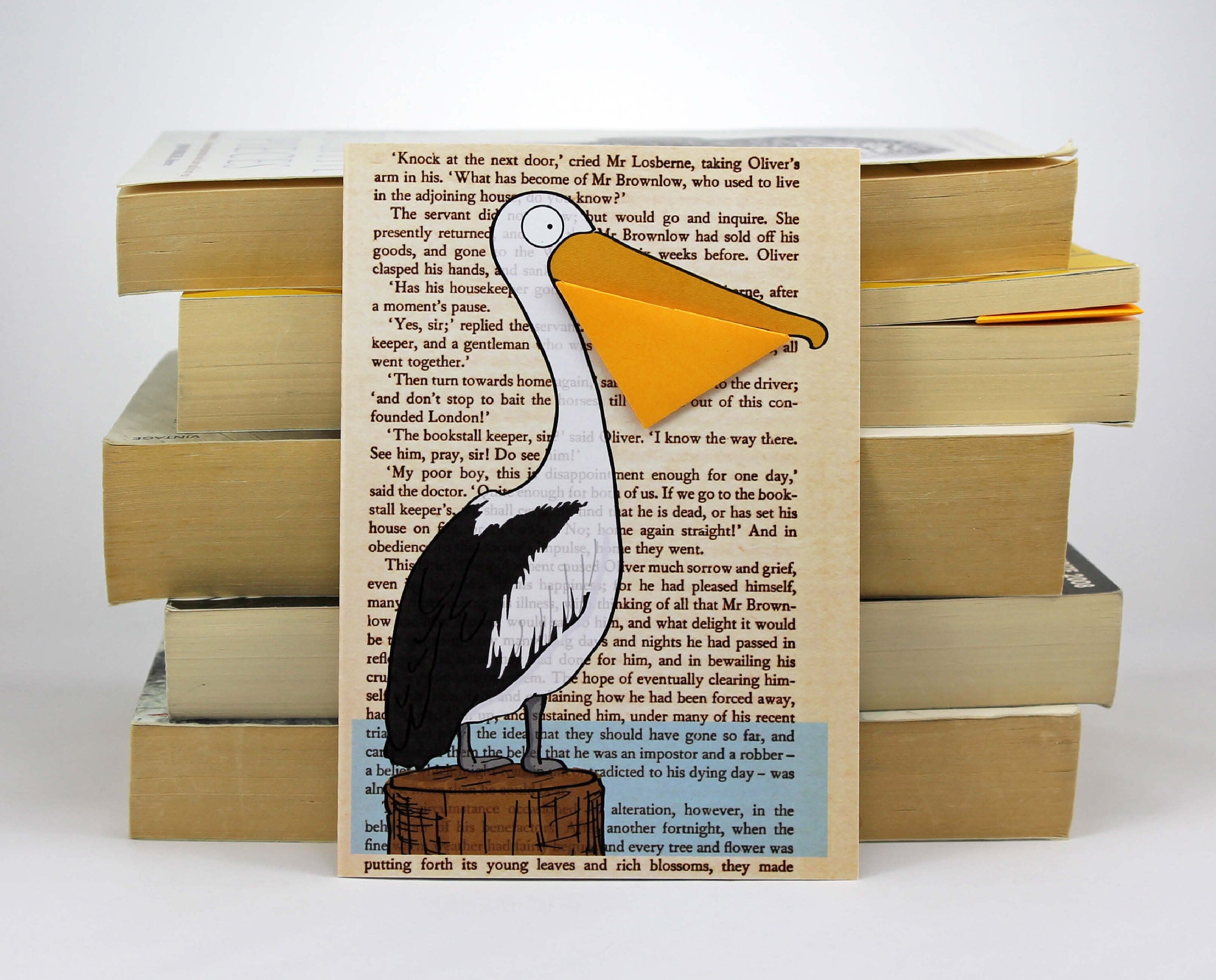Pelican Card with Origami Bookmark