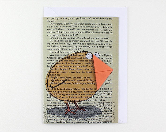 Chick Card with Origami Bookmark