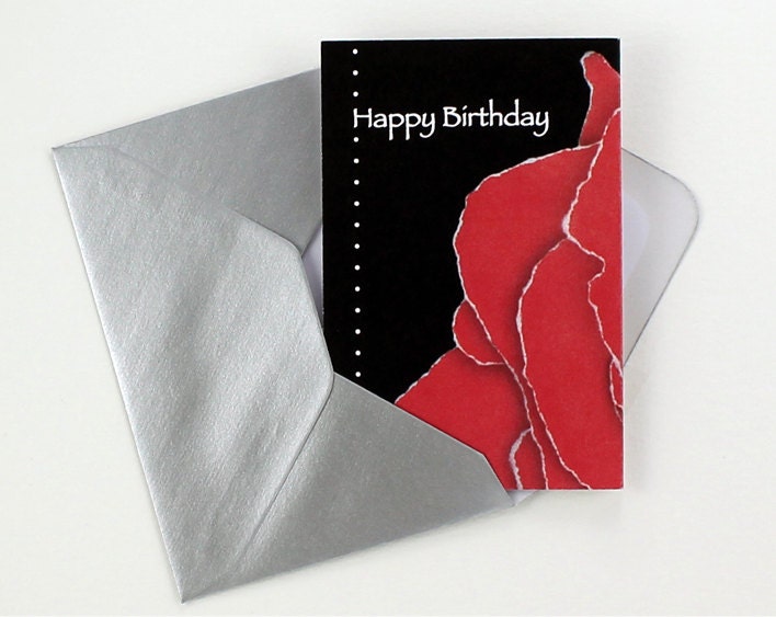 Rose Birthday Card with Bookmark
