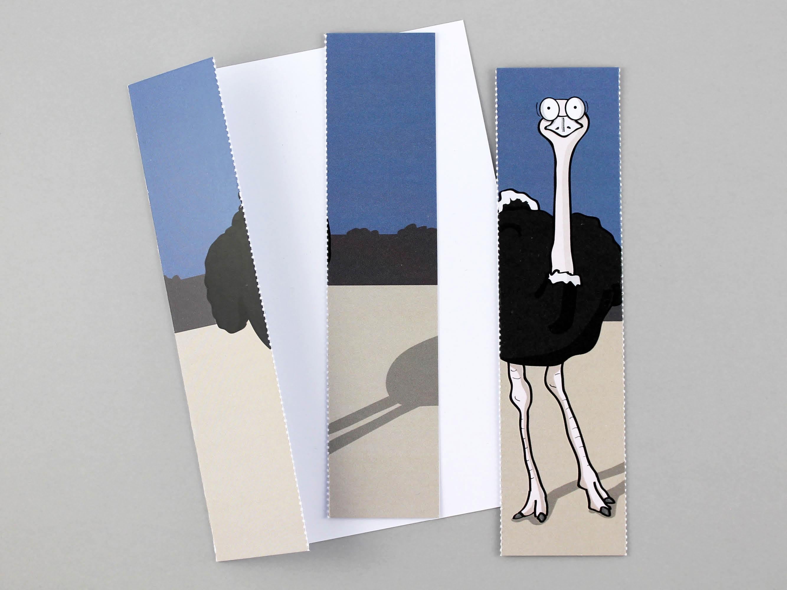 Ostrich Card with Bookmark