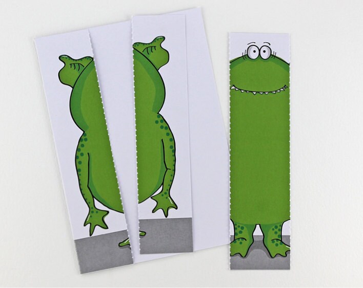 Green Monster Card with Bookmark