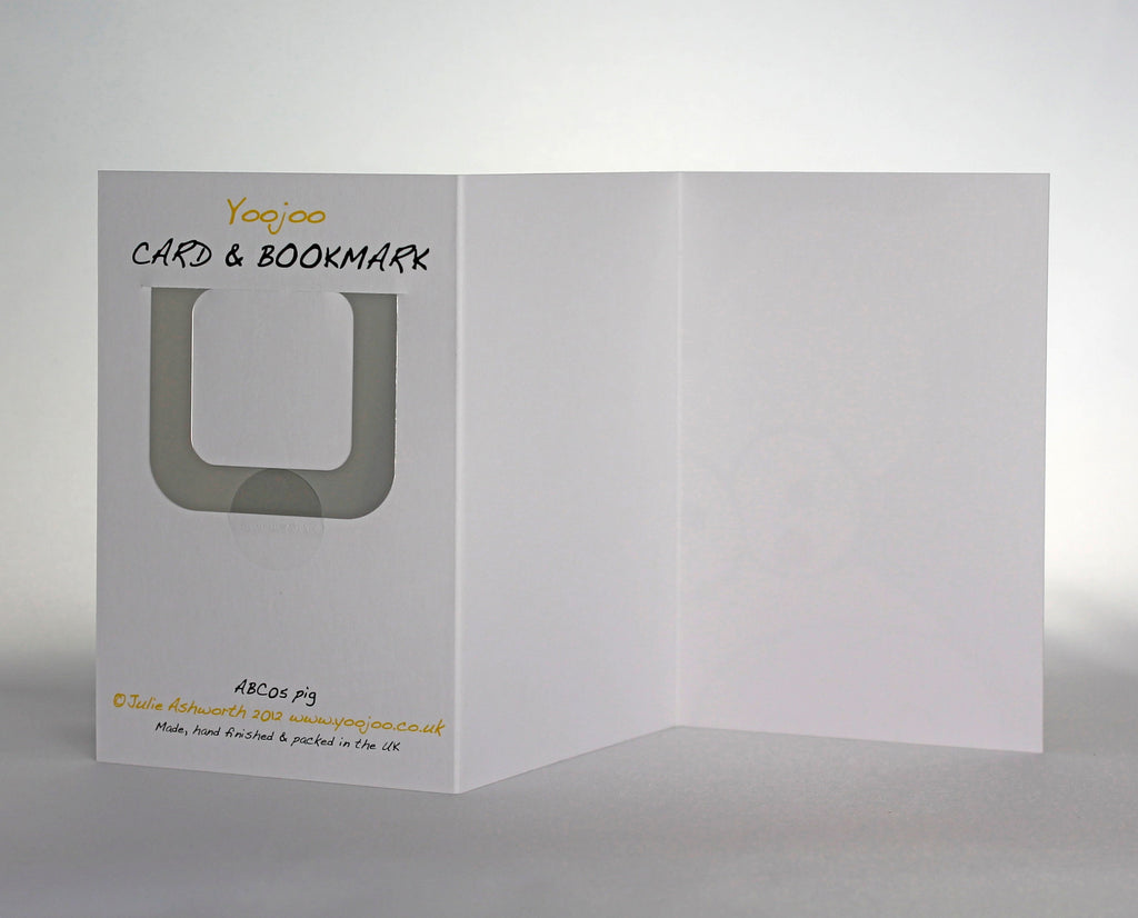Pig Card with Bookmark