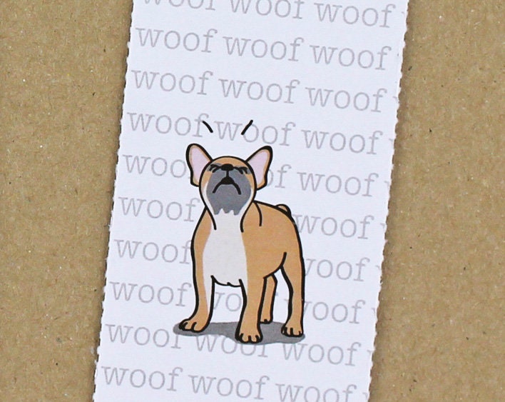 French Bulldog Card with Bookmark