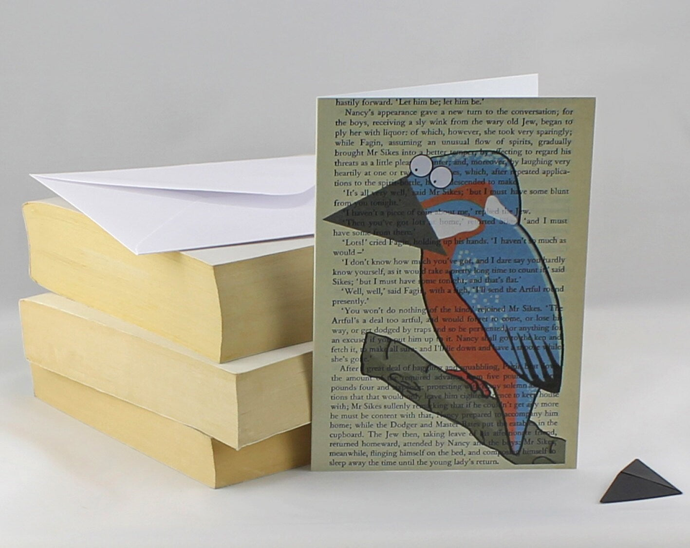 Kingfisher Card with Origami Bookmark