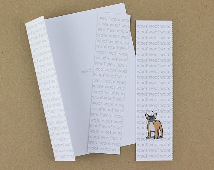 French Bulldog Card with Bookmark