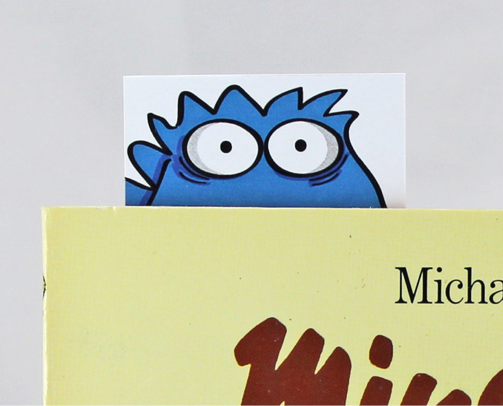 Blue Monster Card with Bookmark