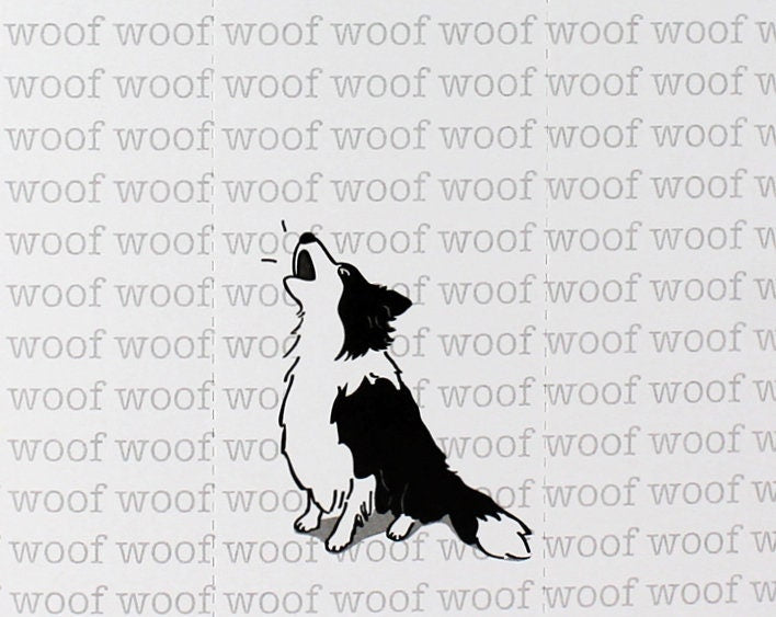Border Collie Card with Bookmark