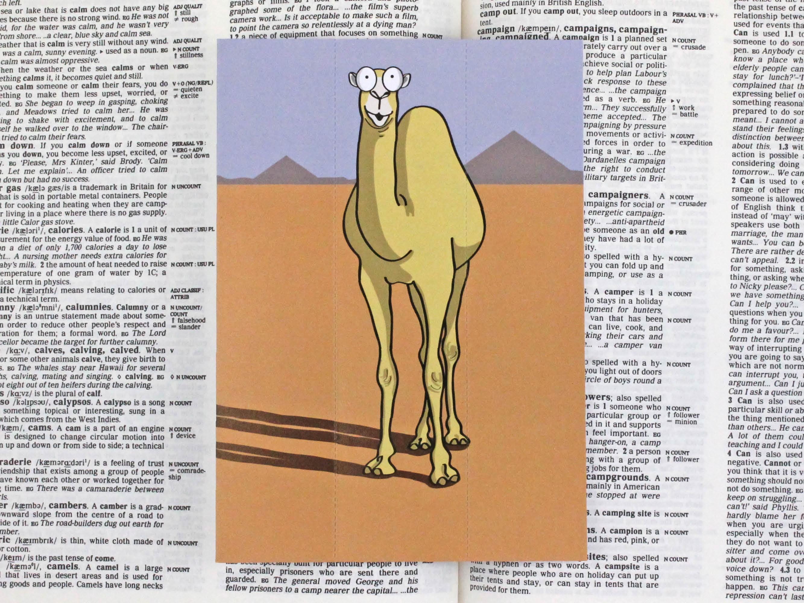 Camel Card with Bookmark