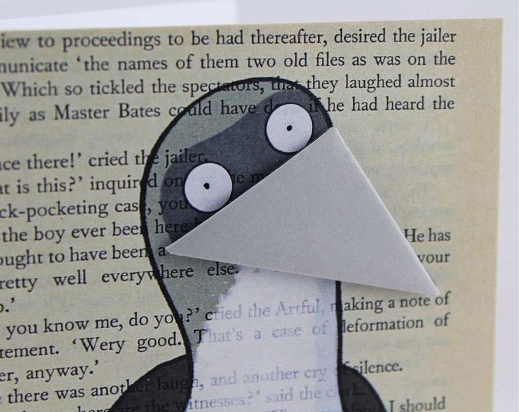 Blue-Footed Booby Card with Origami Bookmark