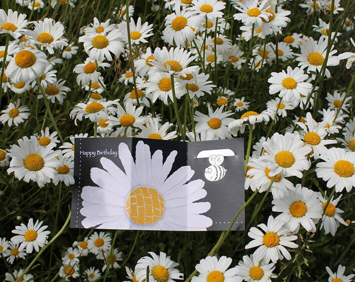 Daisy Birthday Card with Bookmark