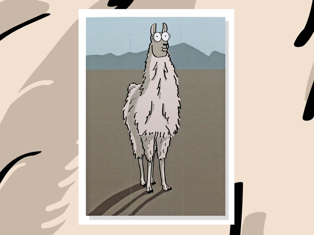 Llama Card with Bookmark