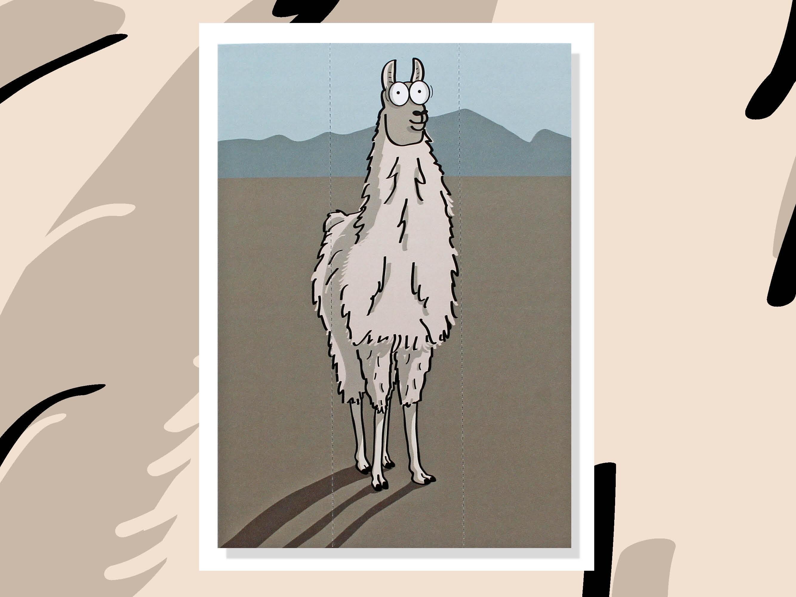 Llama Card with Bookmark