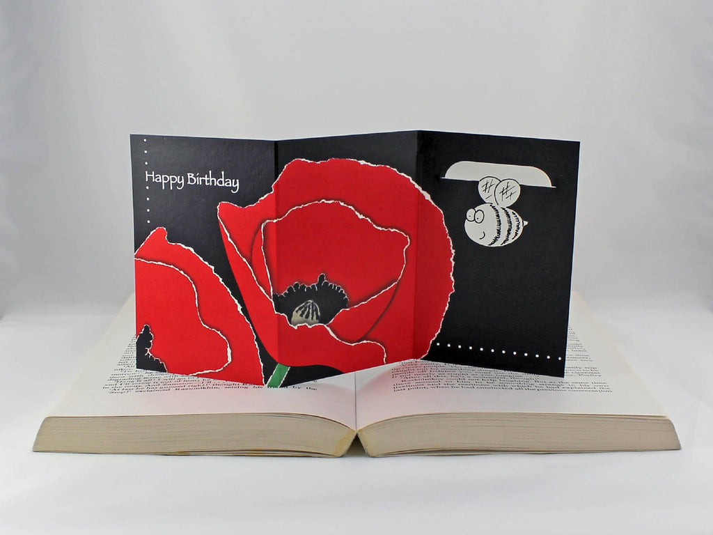 Poppy Birthday Card with Bookmark