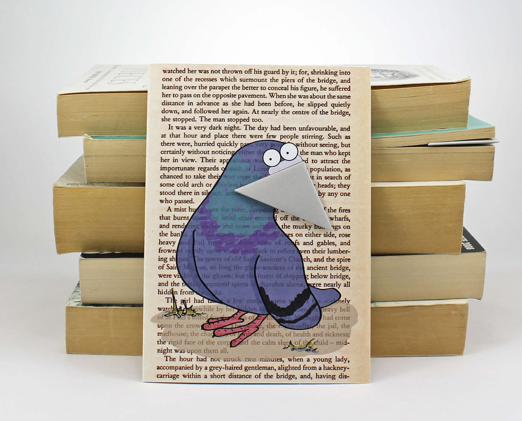 Pigeon Card with Origami Bookmark