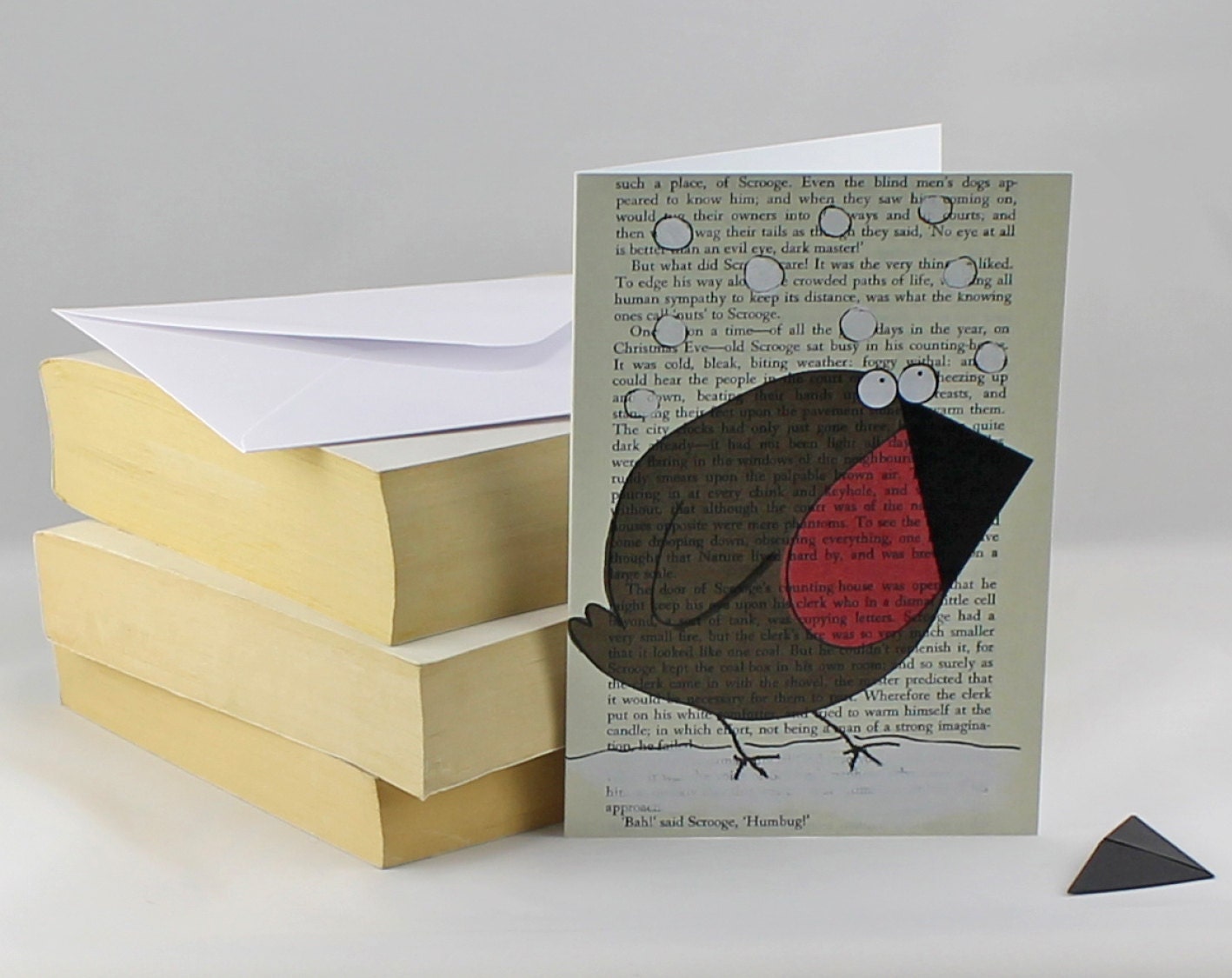 Robin Card with Origami Bookmark