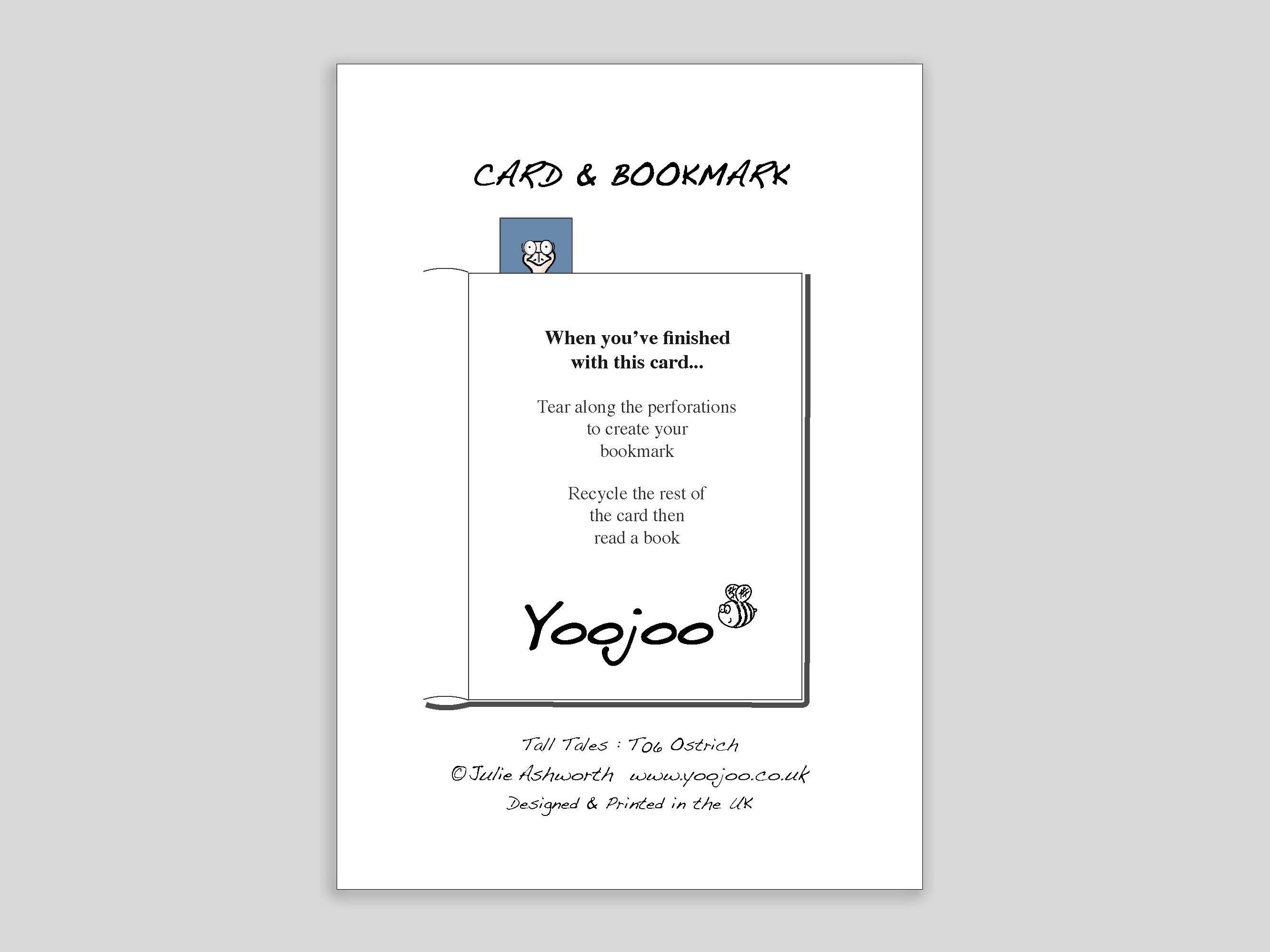 Ostrich Card with Bookmark