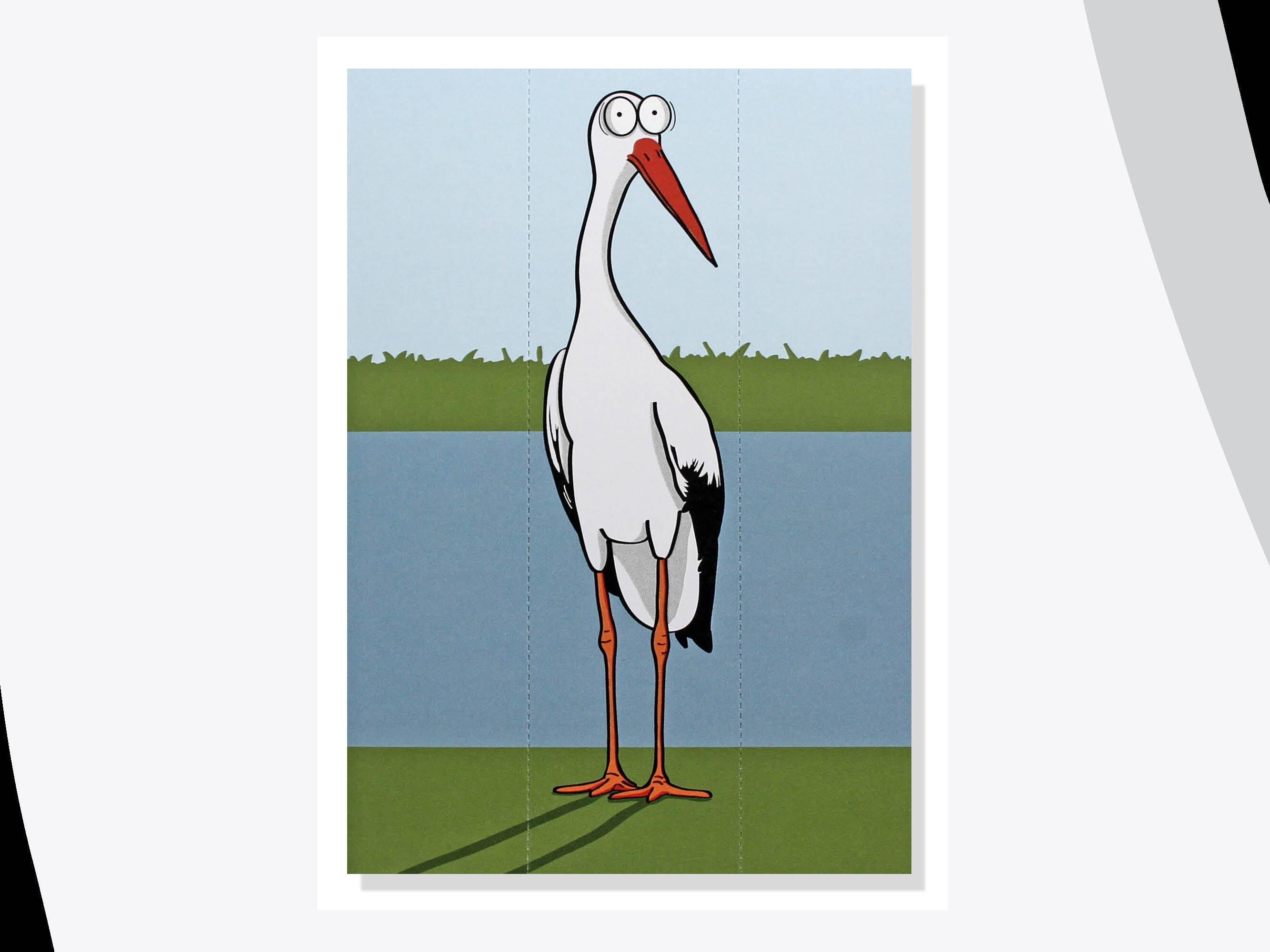 Stork Card with Bookmark