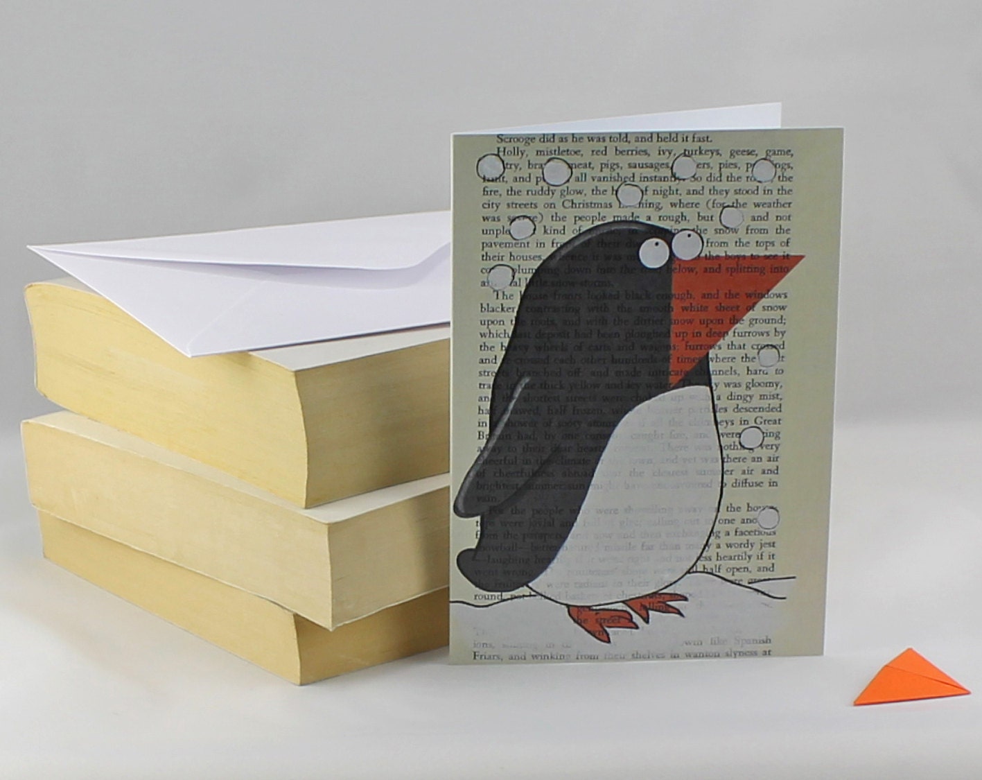 Penguin Card with Origami Bookmark