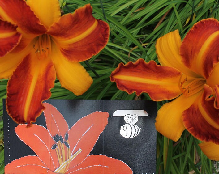 Lily Birthday Card with Bookmark