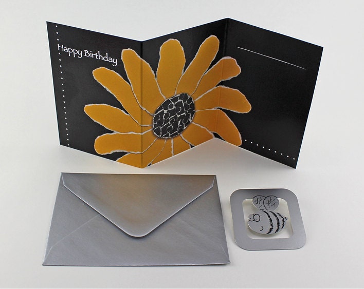 Rudbeckia Birthday Card with Bookmark