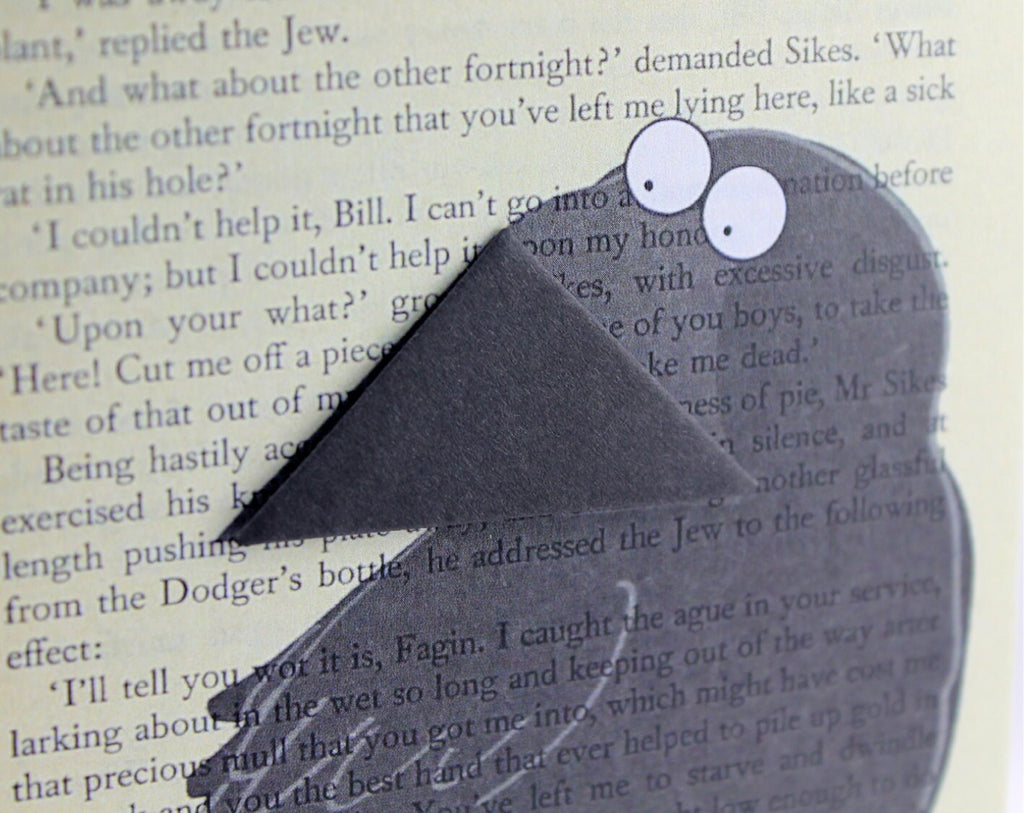 Crow Card with Origami Bookmark