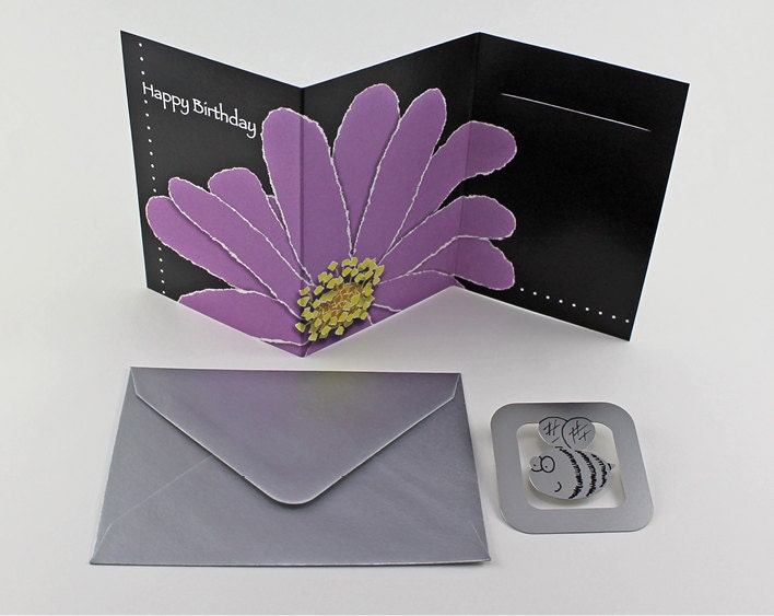 Anemone Birthday Card with Bookmark