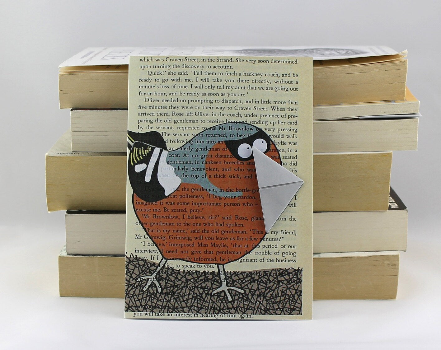 Chaffinch Card with Origami Bookmark