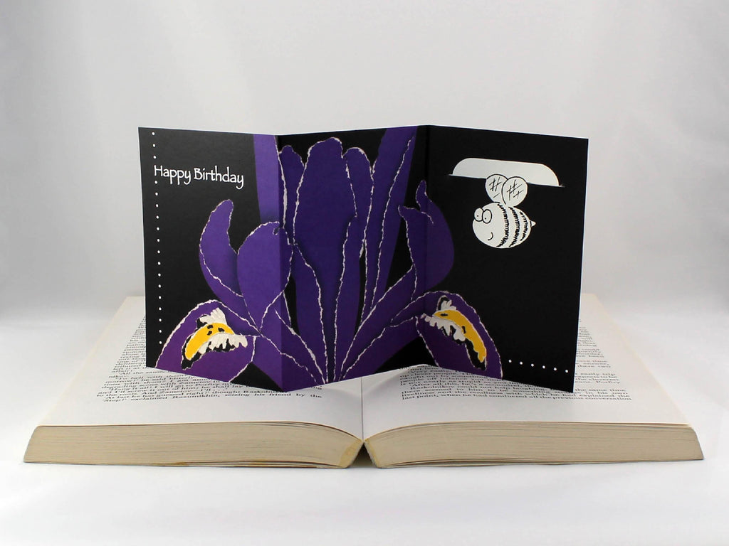 Iris Birthday Card with Bookmark
