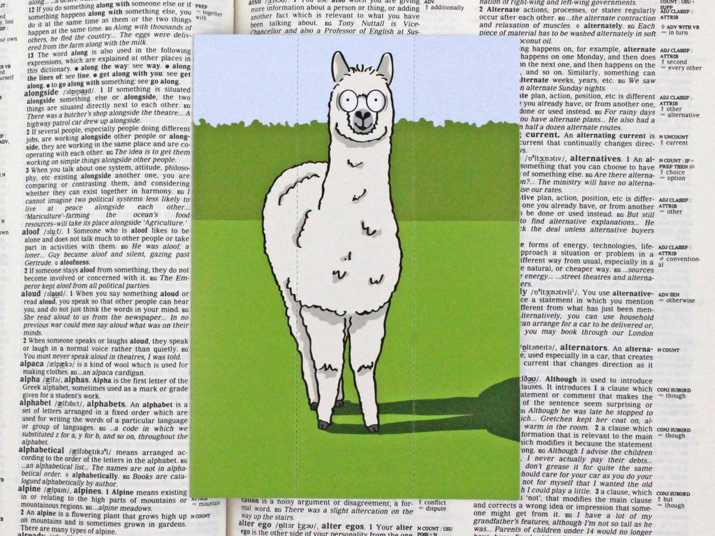 Alpaca Card with Bookmark