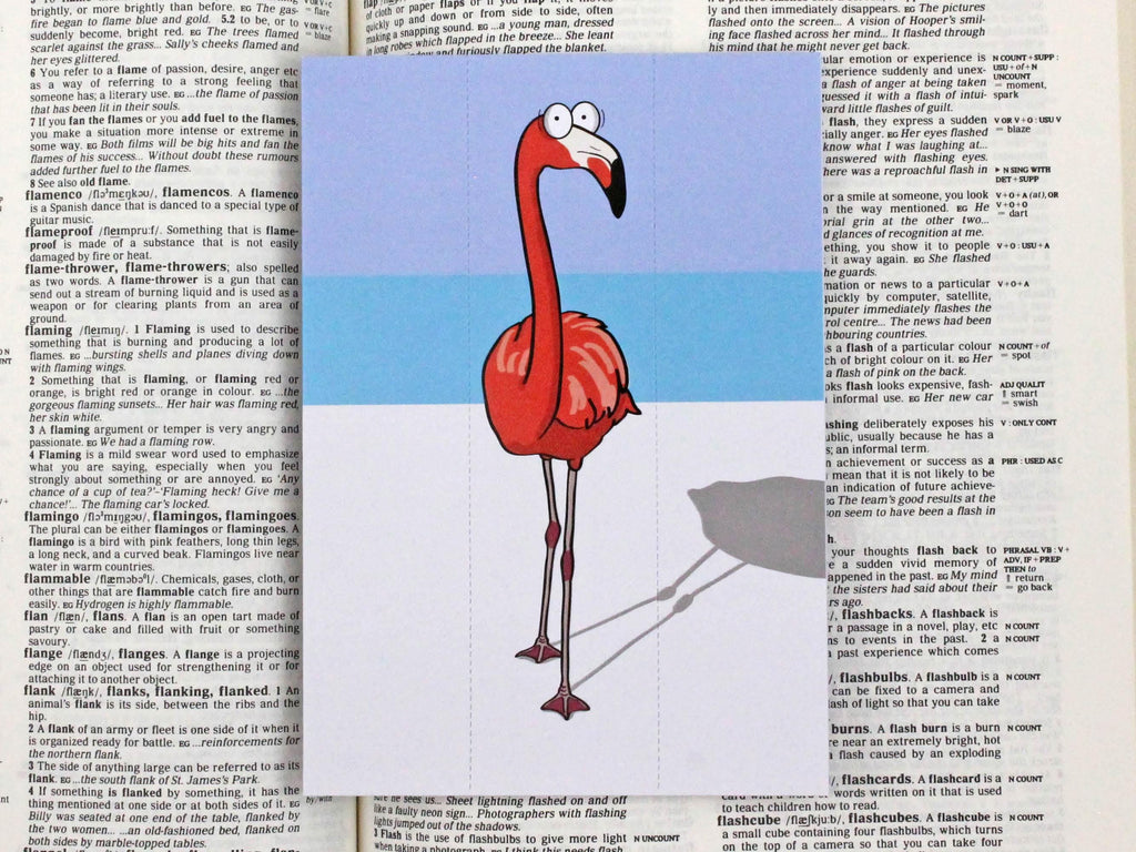 Flamingo Card with Bookmark