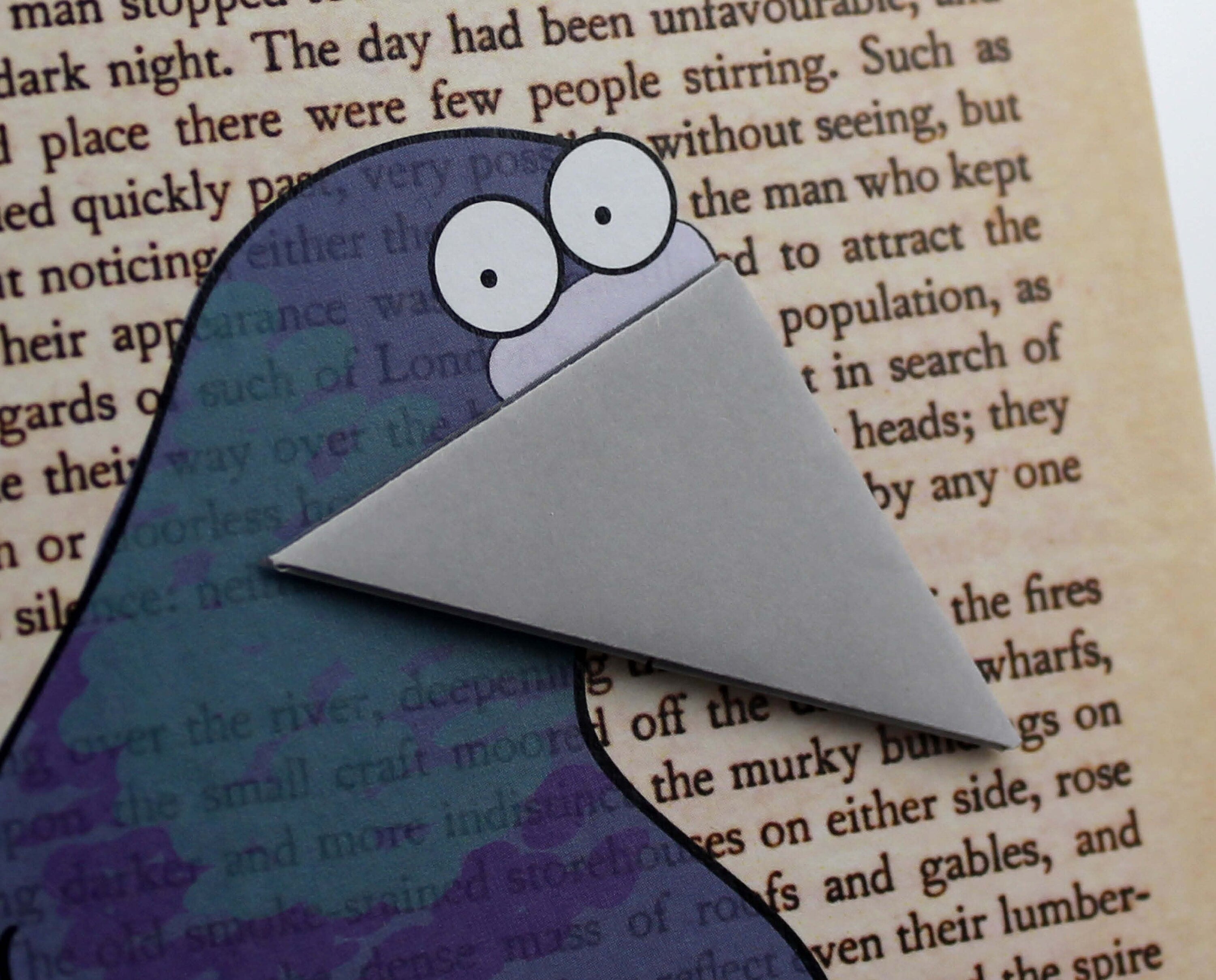 Pigeon Card with Origami Bookmark