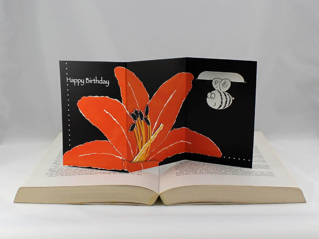 Lily Birthday Card with Bookmark