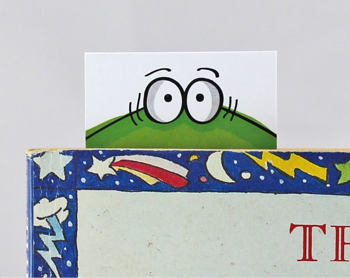 Green Monster Card with Bookmark