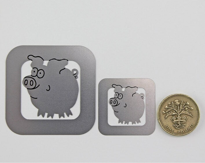 Pig Bookmark with Origami Gift Box