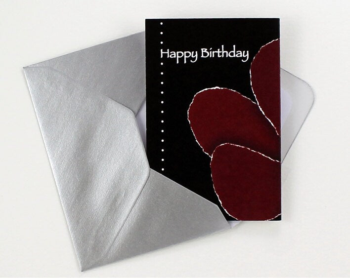 Chocolate Cosmos Birthday Card with Bookmark