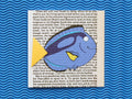 Blue Tang Card with Origami Bookmark