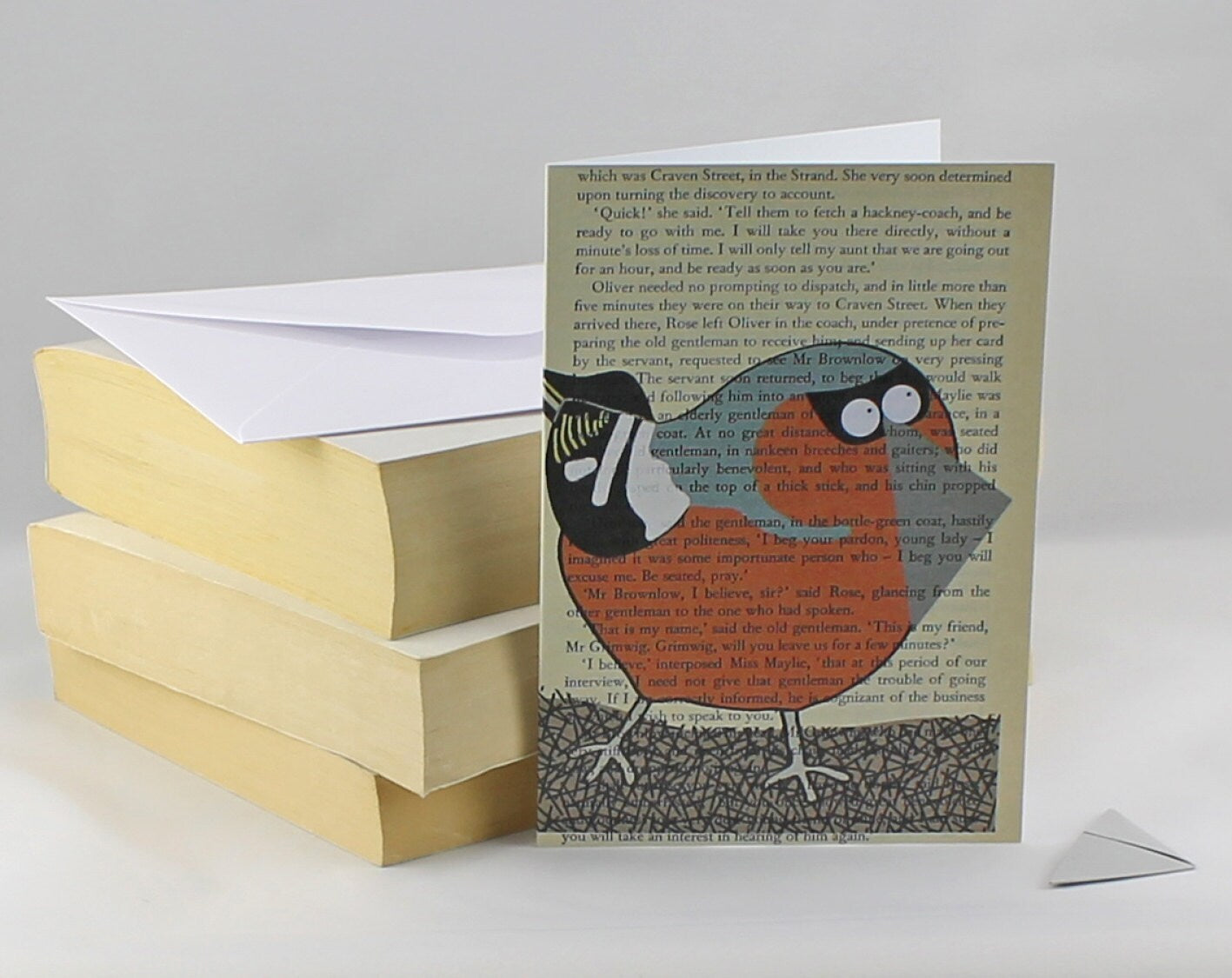 Chaffinch Card with Origami Bookmark