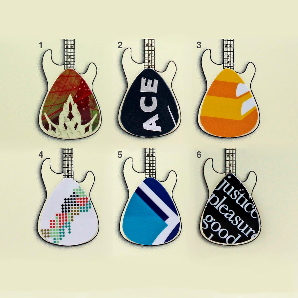 Electric Guitar Card with Plectrum