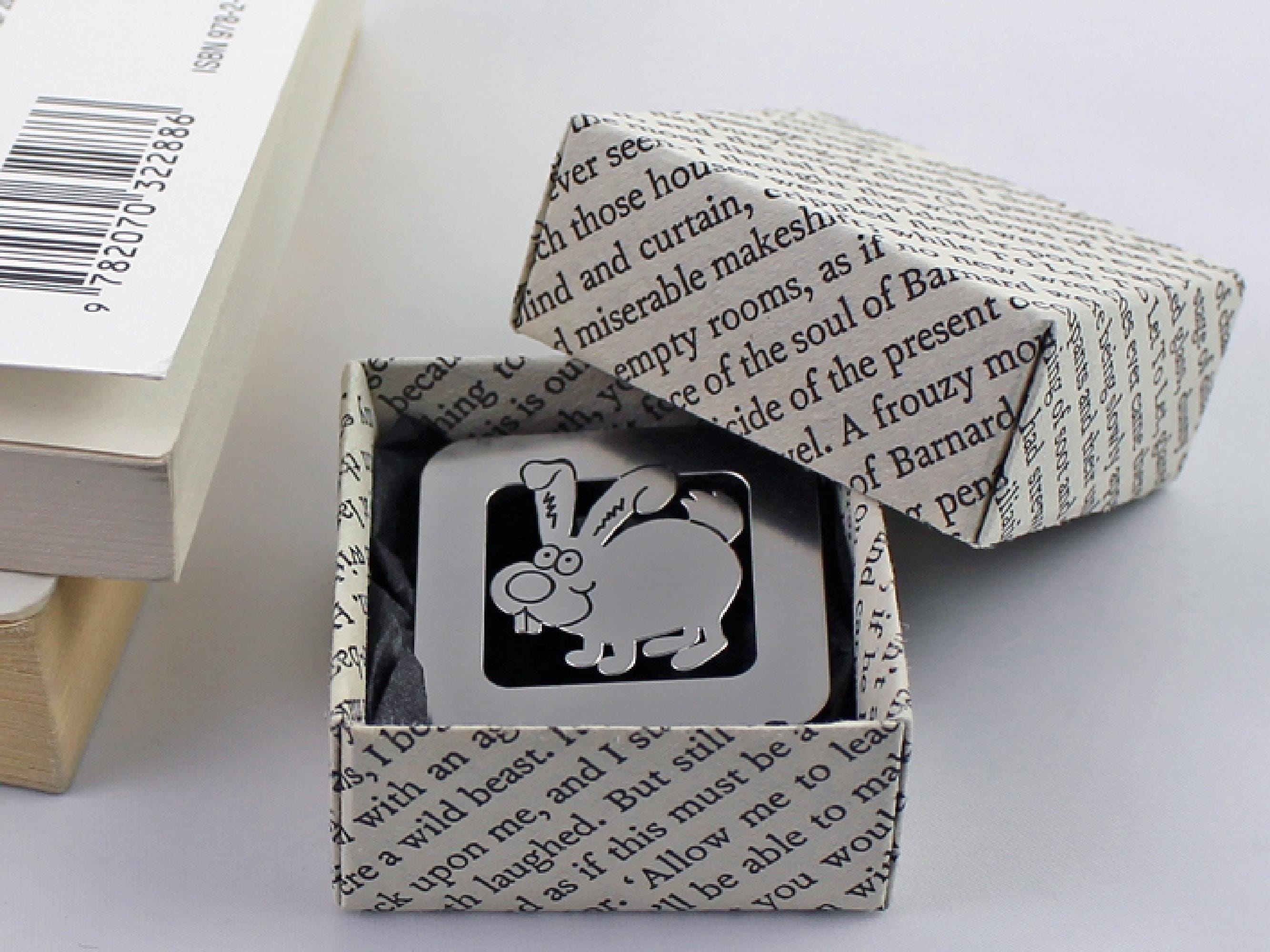 Rabbit Bookmark with Origami Gift Box