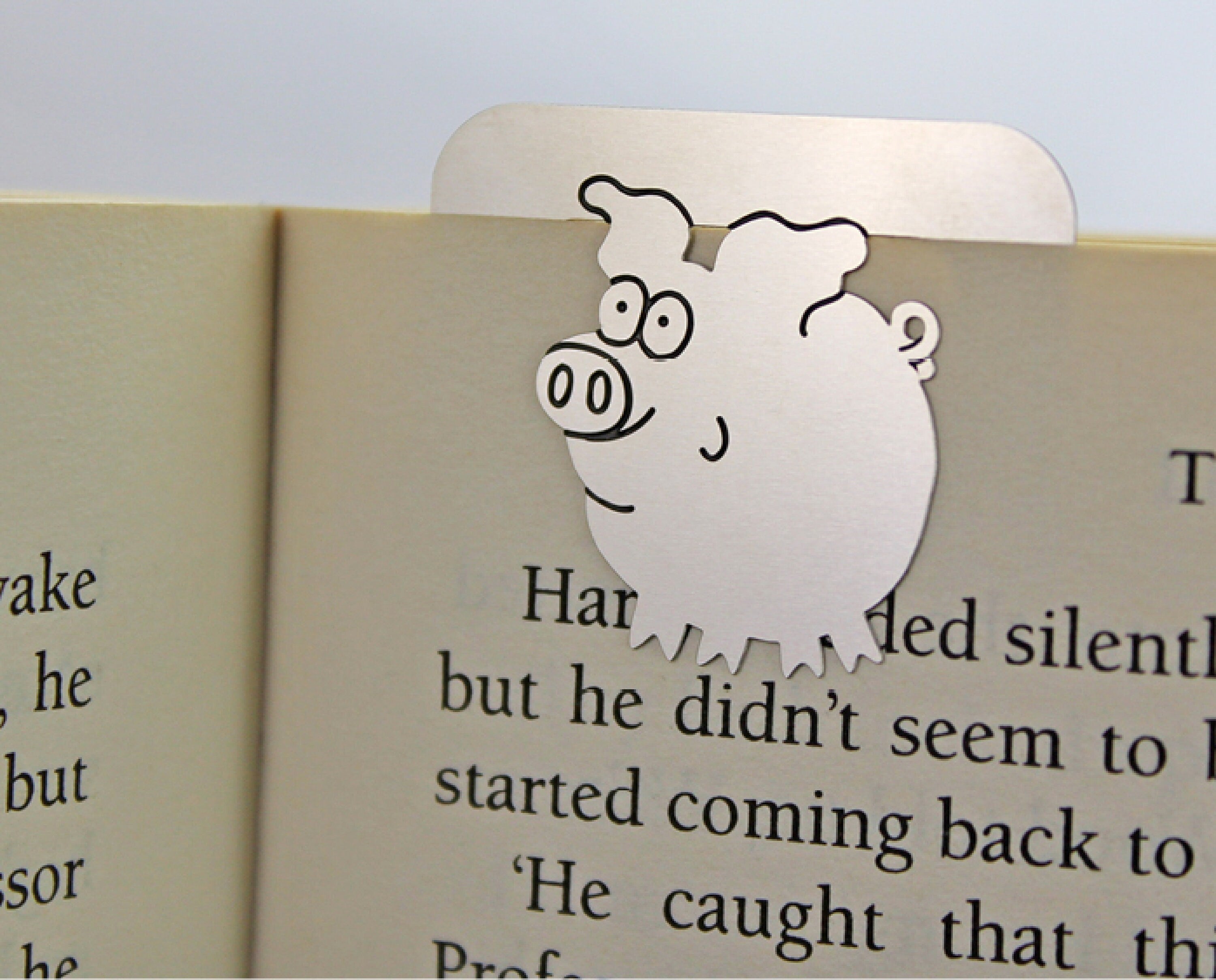 Pig Bookmark with Origami Gift Box