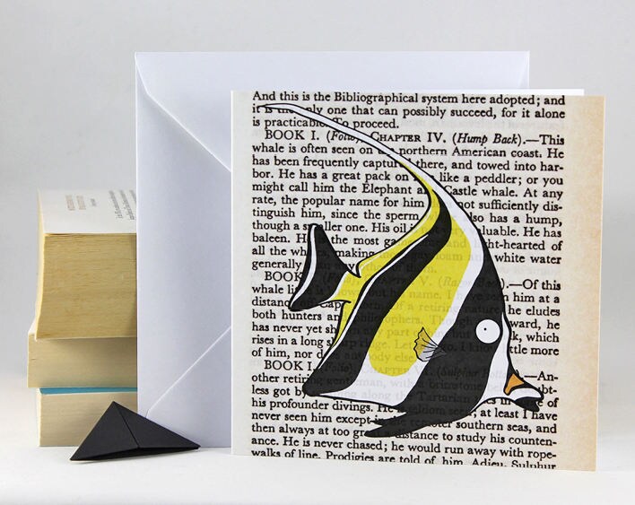 Moorish Idol Card with Origami Bookmark