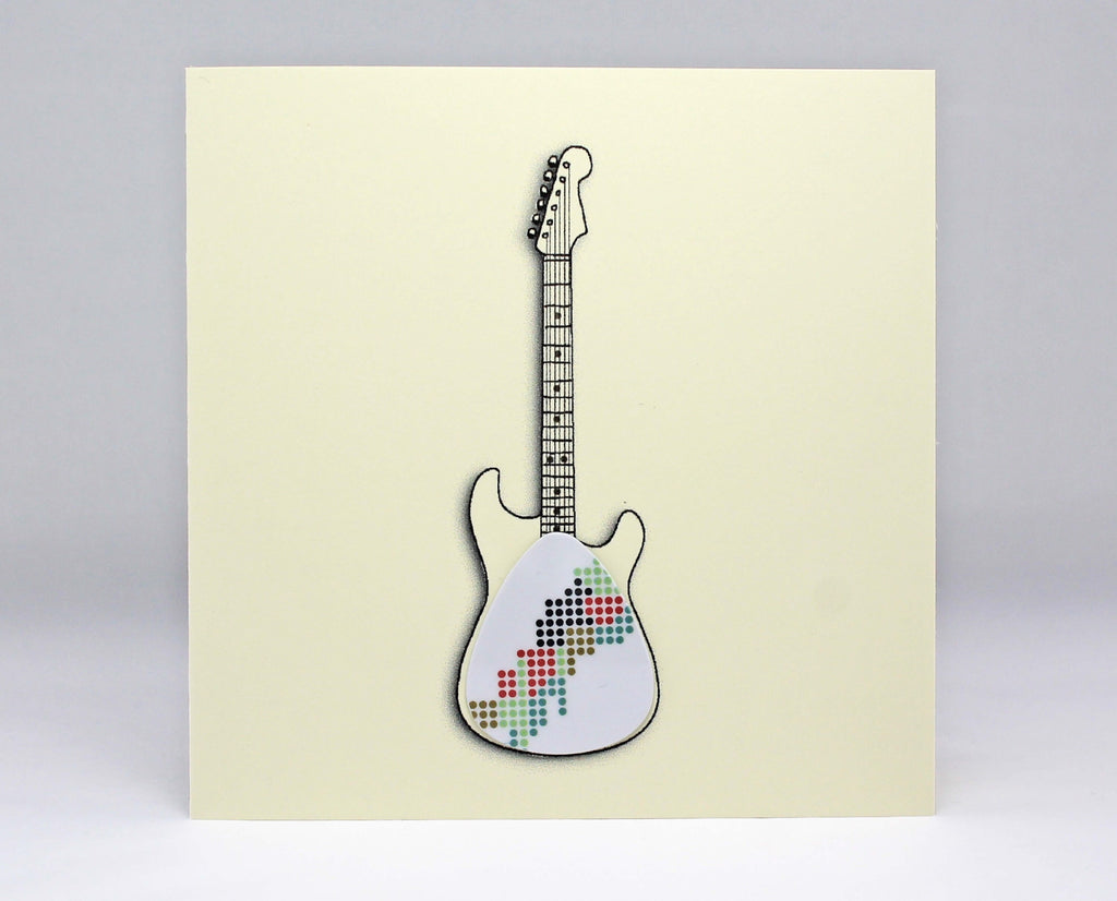 Electric Guitar Card with Plectrum