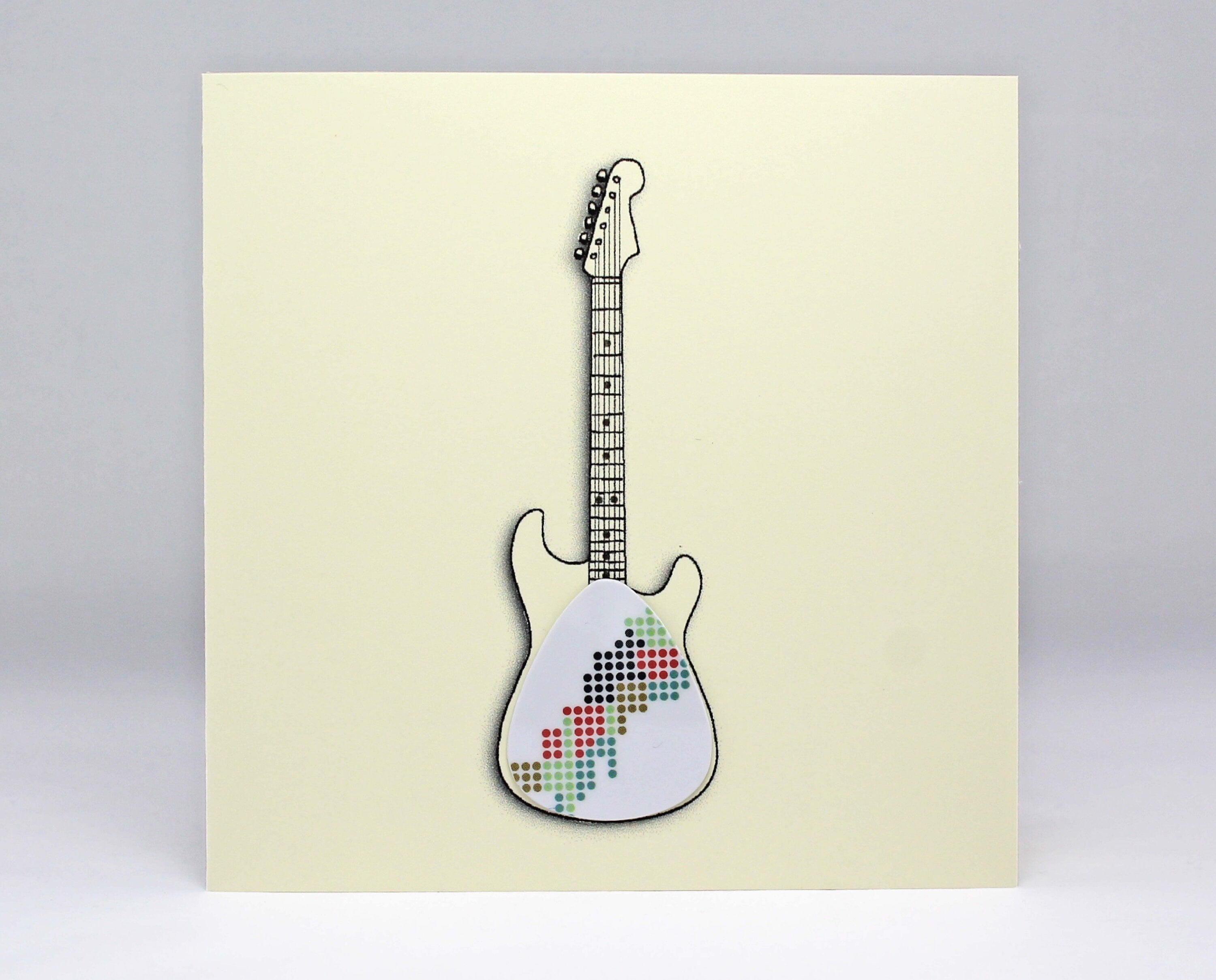 Electric Guitar Card with Plectrum