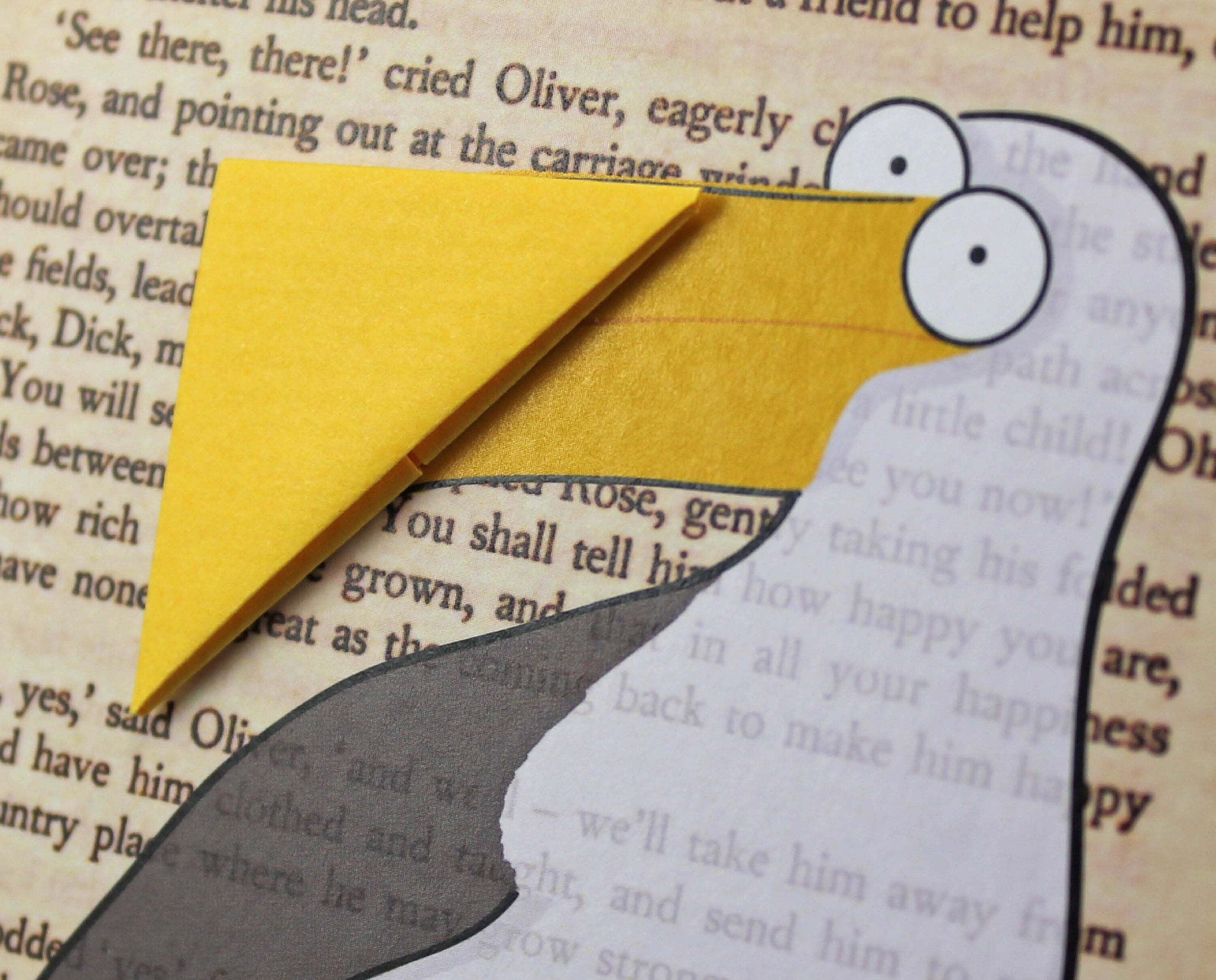 Seagull Card with Origami Bookmark
