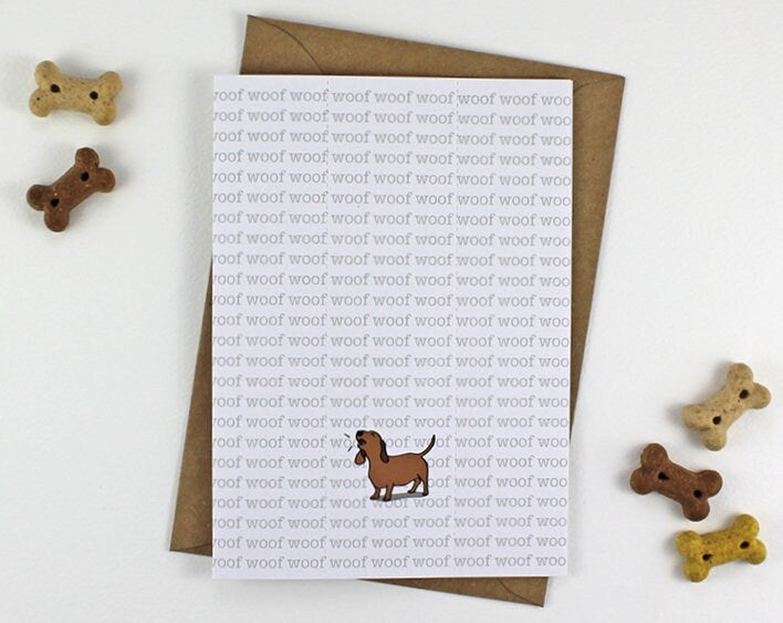 Dachshund Card with Bookmark
