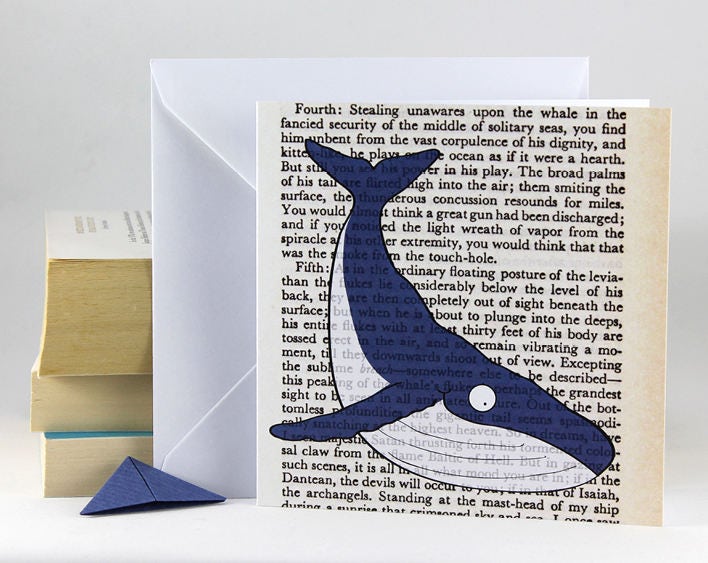 Whale Card with Origami Bookmark